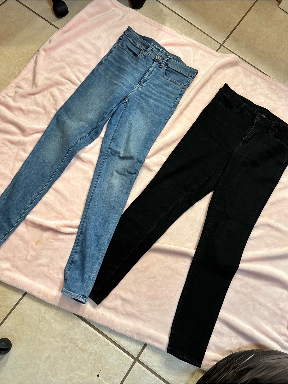 American Eagle Outfitters Skinny Jeans Duo — Light Blue & Black